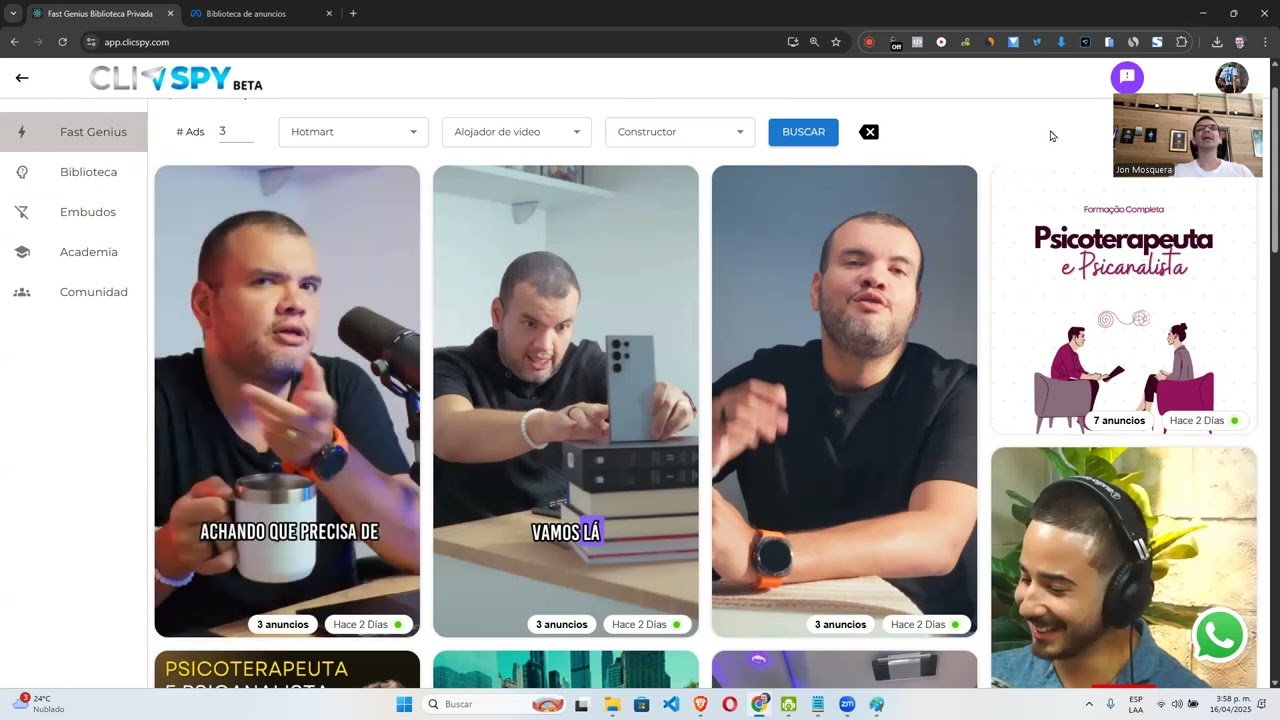 Usar un ba&uacute;l o carpeta de espia para anuncios con Clicspy