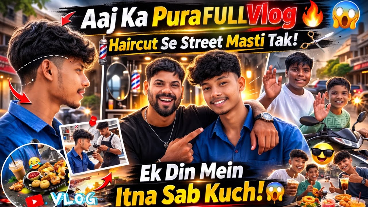 New Haircut 💇 | Aaj subscriber mile 😀 | Full Vlog | Ek Din Mein Itna sab kuch 😊 | #skyvlogger18 