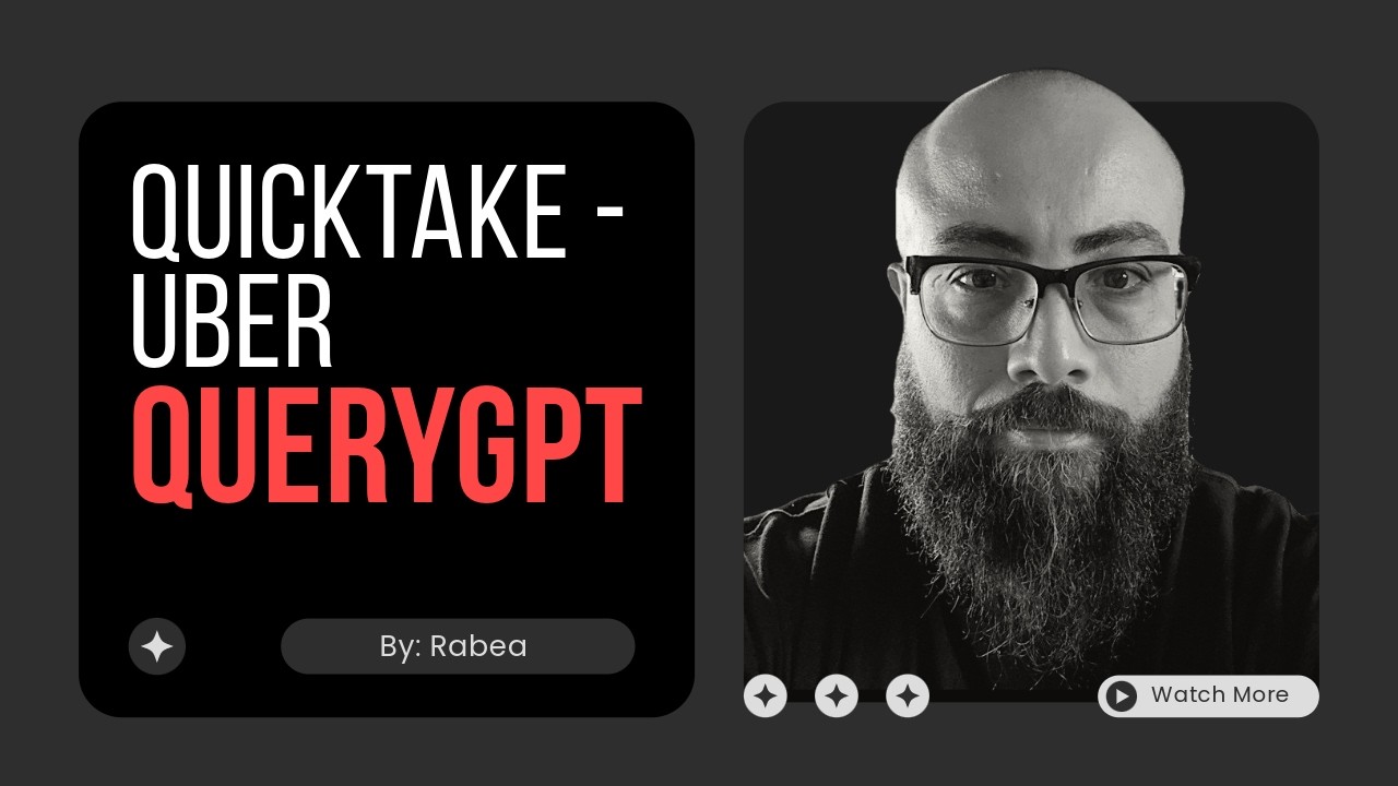 QuickTake - Uber QueryGPT #ai #llm #chatgpt #sql