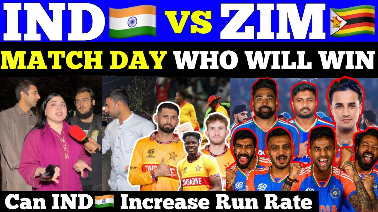 IND🇮🇳 vs ZIM🇿🇼 Who Will Win ..? Can IND Increase RUN RATE🥵 | T20 World Cup | Pak Public Reaction