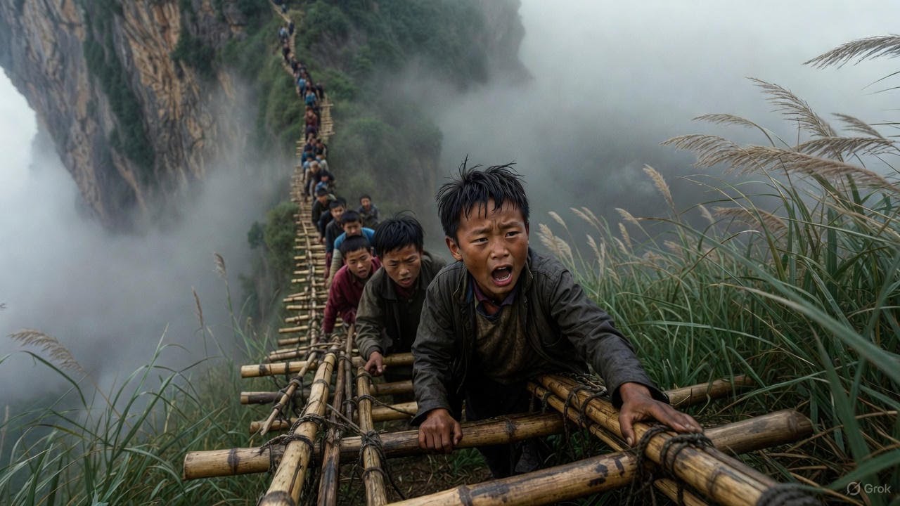 La forma más peligrosa de regresar a casa | La vida en la aldea de Atuleer en el acantilado de China