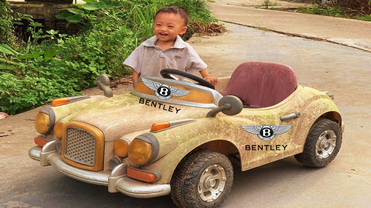 Полная реставрация заброшенного старого суперкара BENTLEY // Реставрация в детский электромобиль