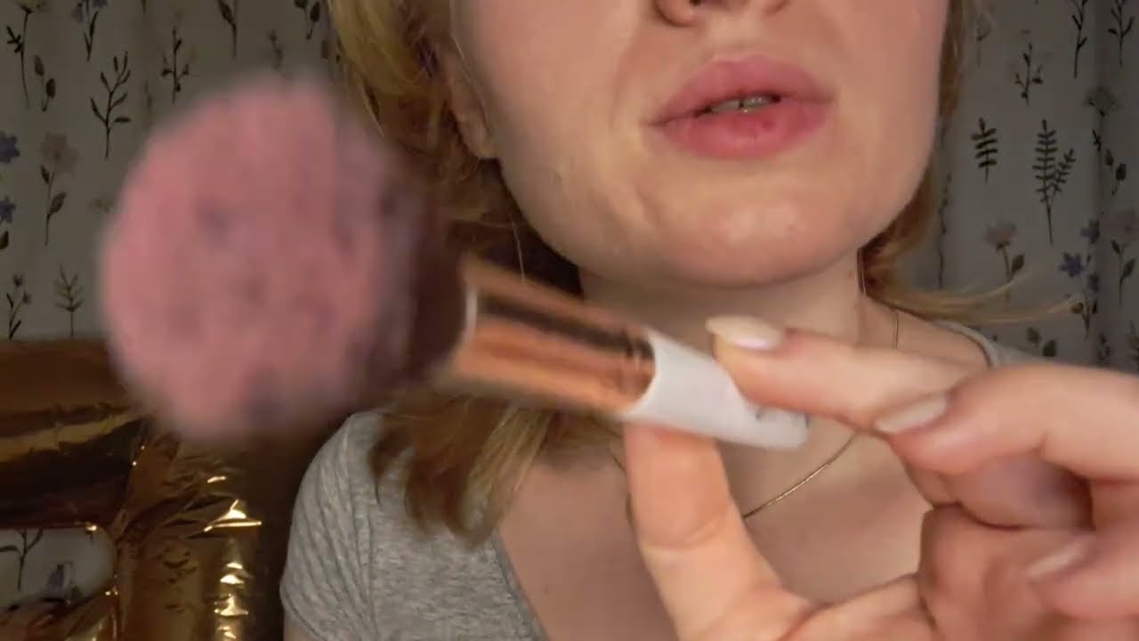 brushing and writing on your face #asmr #notalking 