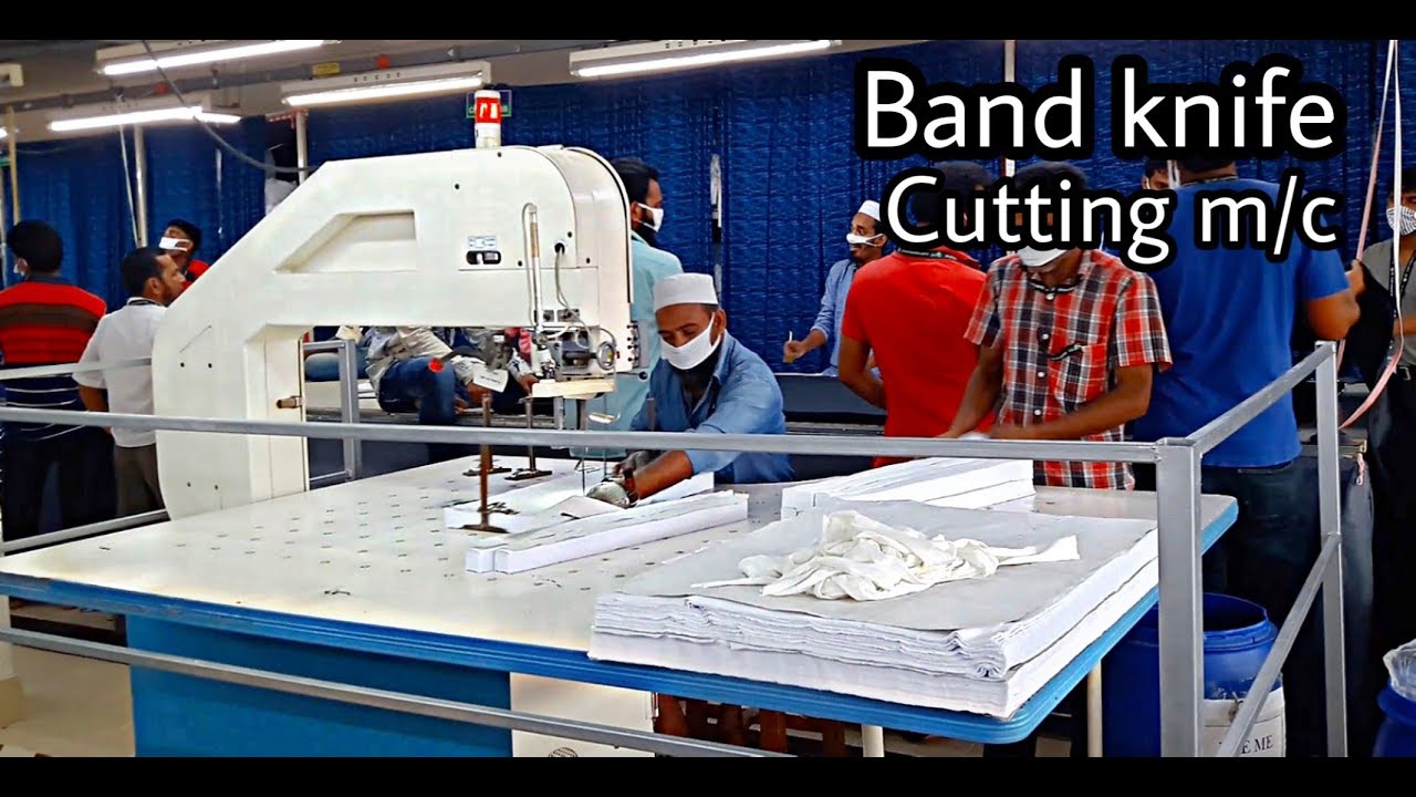 Band Knife Fabric Cutting machine used in the Textile industry//  Cloth cutting machine overview