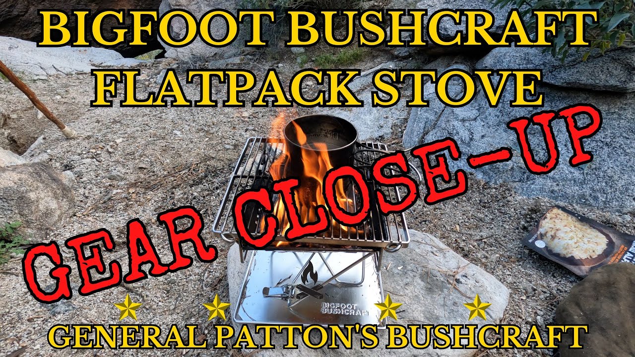 BIGFOOT BUSHCRAFT FLATPACK STOVE GEAR CLOSE UP 🔥