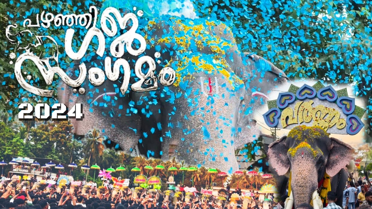 പഴഞ്ഞി ഗജസംഗമം❤️ 4K Video🔥Pazhanji Gajasangamam 2024❤️ #elephantparade #pazhanji #perunnal #aana