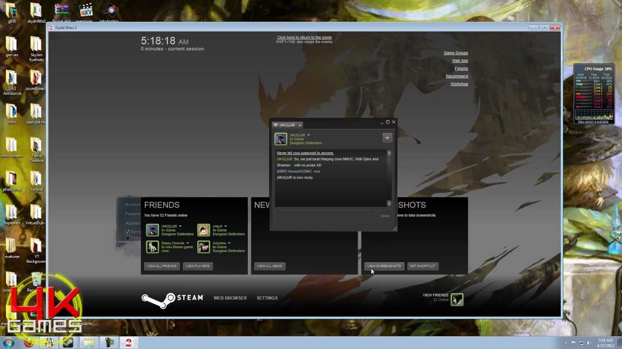 Tutorial: Guild Wars 2 Beta - Use Steam Client & In Game Chat Overlay
