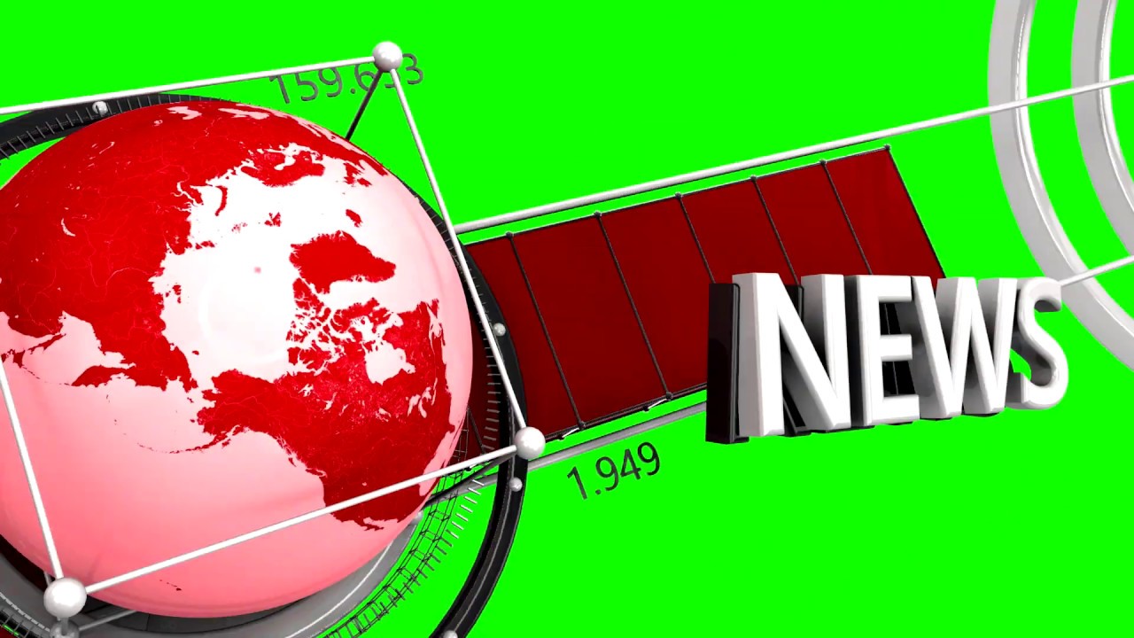 3d news intro green screen FREE Chroma key tv background