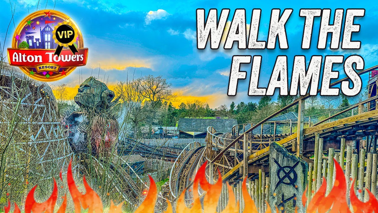 Walking The FLAMES - VIP Wickerman Track Walk Alton Towers