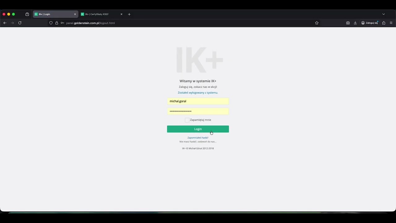 IK + KSEF Panel Klienta