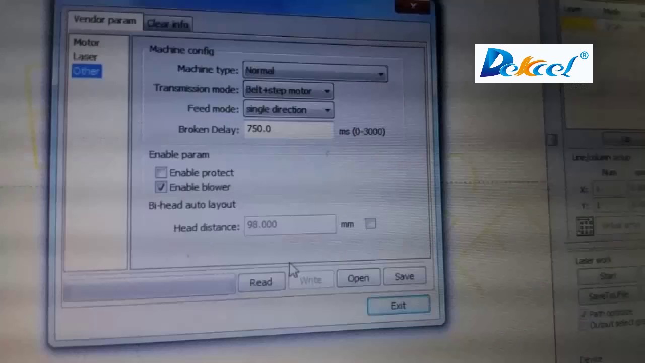 how to set up Ruida software of CO2 laser cutting machine ?