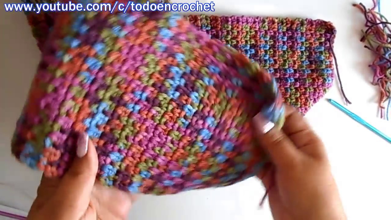 Como hacer Bufanda a crochet o ganchillo paso a paso / how to make crochet scarf - hobby time