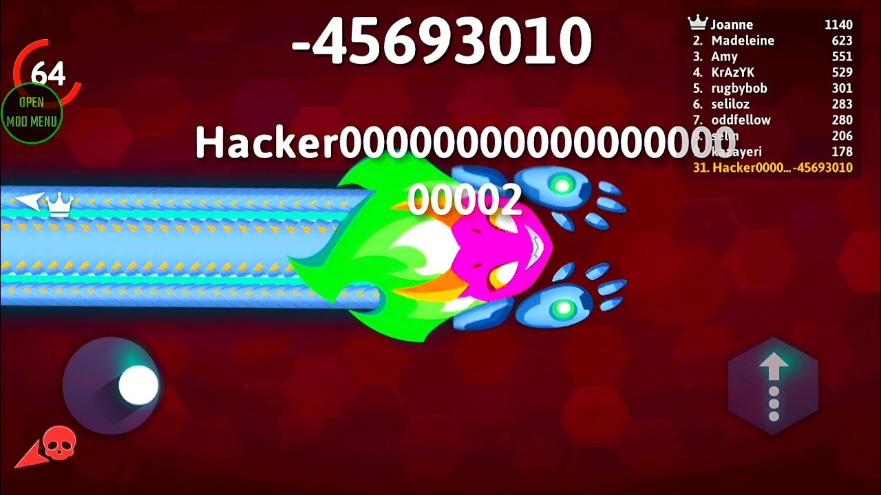 snake io mod menu gameplay #107 unlock 207 skins free wall hack god mode