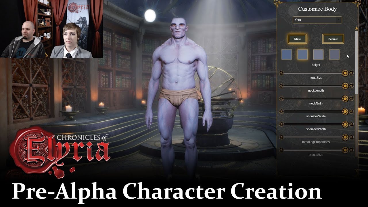 Chronicles of Elyria | Character Creation | Pre-Alpha Live Walkthrough