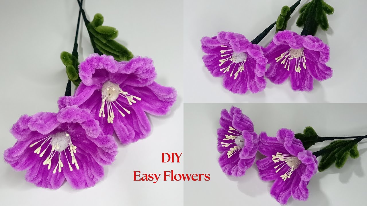 DIY Flowers | how to make easy flower with pipe cleaners