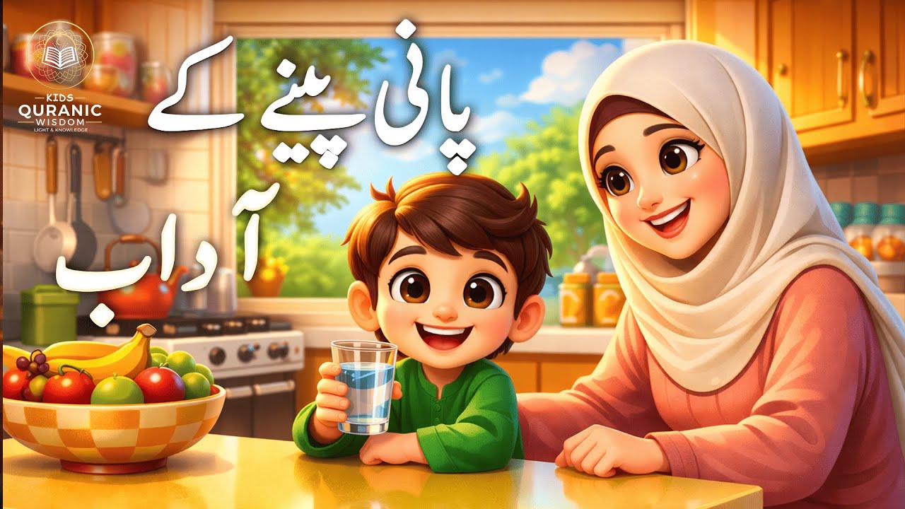 پانی پینے کے آداب | How Prophet ﷺ Drank Water | Kid's Quranic Wisdom