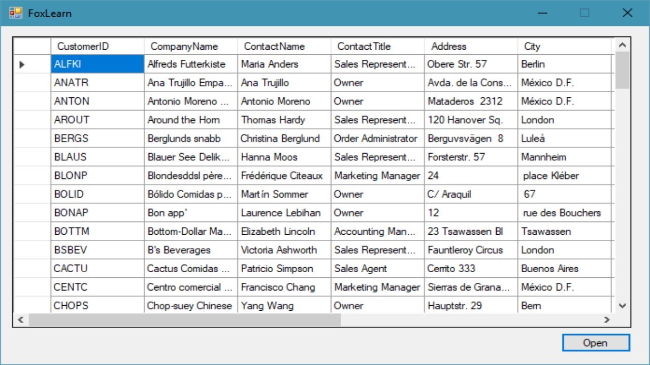 VB.NET Tutorial - Read CSV file in Visual Basic | FoxLearn