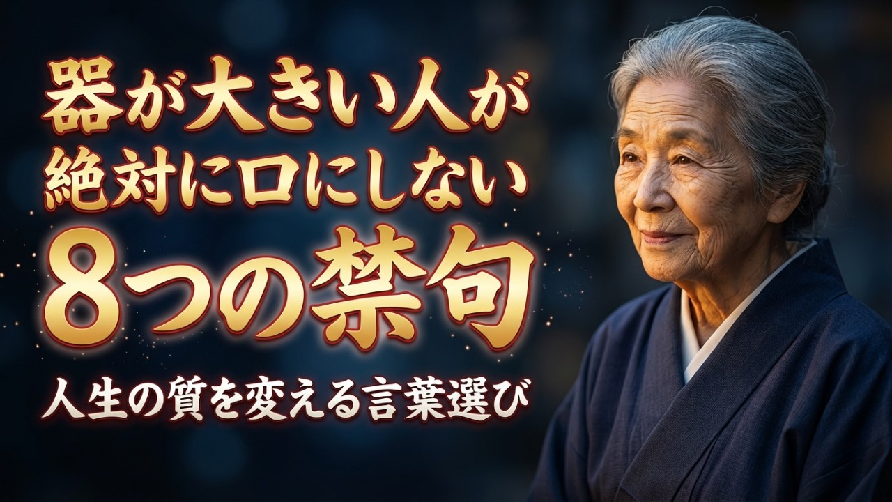 【樹木希林】器が大きい人が絶対に口にしない「8つの禁句」｜人生の質を変える言葉選び 💬
