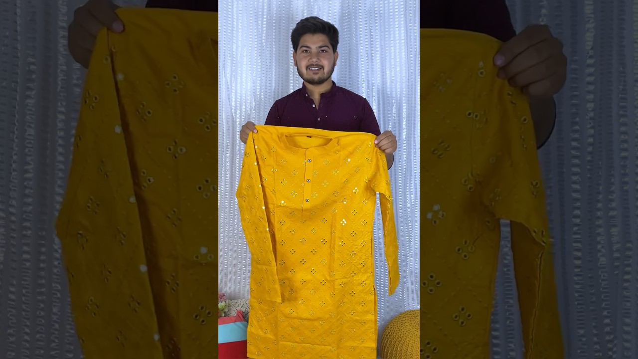 Meesho*Wedding/Haldi kurta pajama🔥 #kurtaset #kurtapajama #mensfashion #wedding #meeshofinds #short
