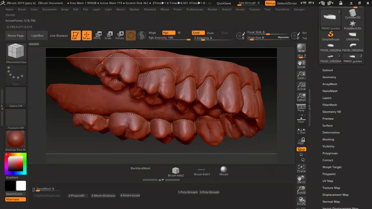2EZ Dental Zbrush 2019