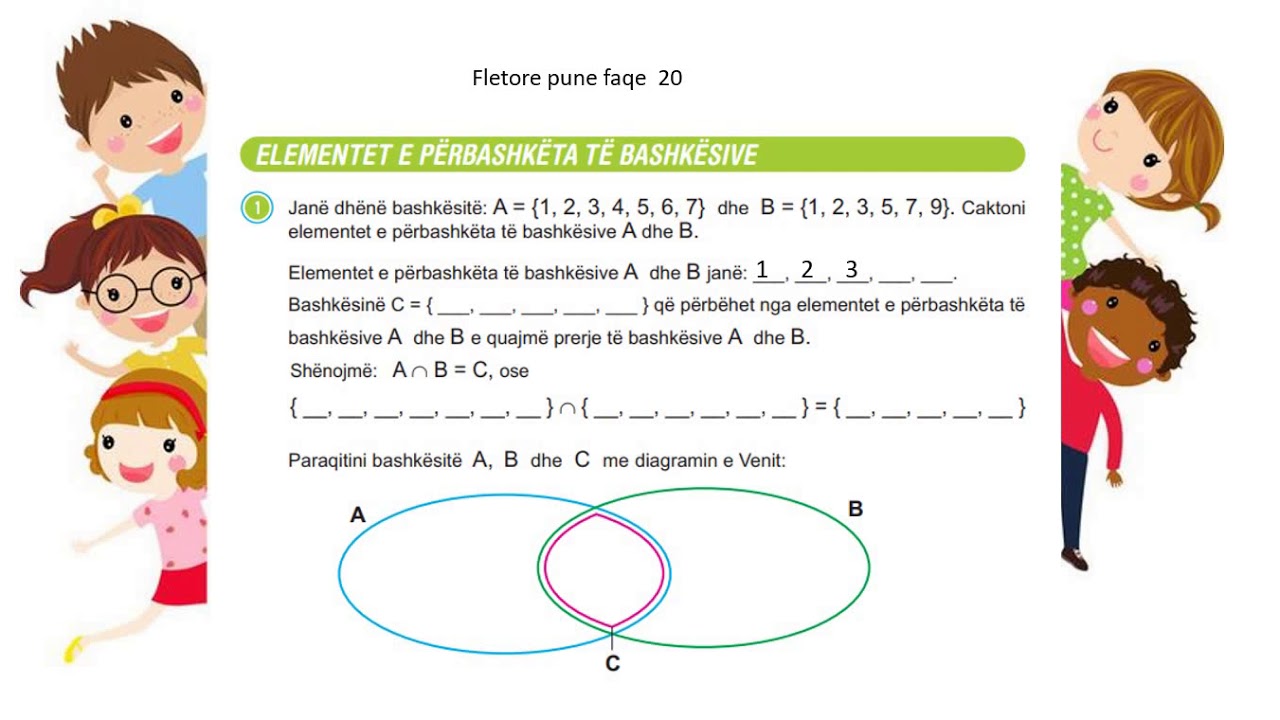 Elementet e përbashkëta të bashkësive- Klasa 3