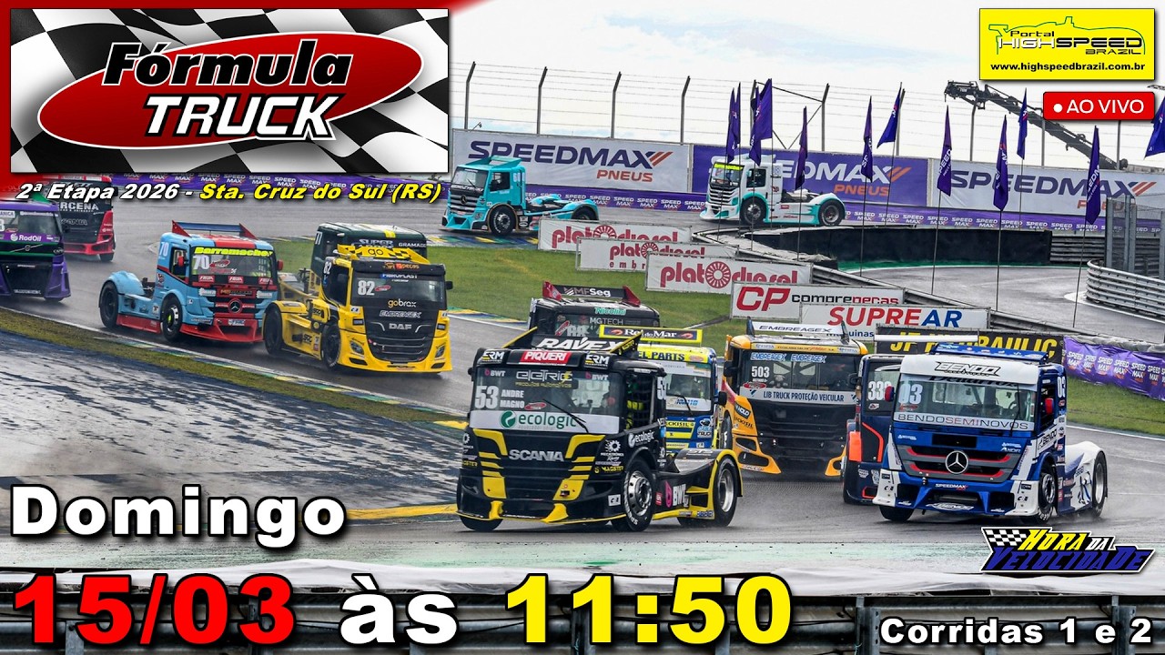 🔴 FÓRMULA TRUCK | Corridas 1 e 2 | 2ª Etapa de 2026 | Sta. Cruz do Sul (RS) | Ao Vivo