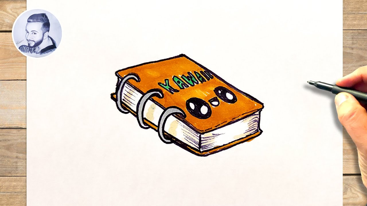 Comment dessiner un cahier kawaii