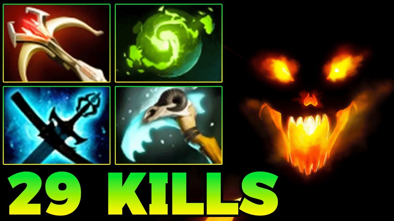 29 Kills Monster Shadow Fiend Dota 2 ! SF Dota 2 Mid Lane Carry Gameplay Build Guide 7.39 7.40