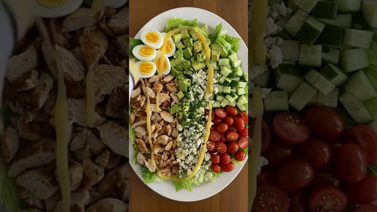 The Perfect Cobb Salad in 60 Seconds! 🥗 #Shorts #EasyRecipe