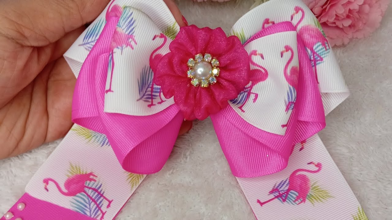 Moño Lara en cinta de 5 cm de ancho🦩🎀✨💕