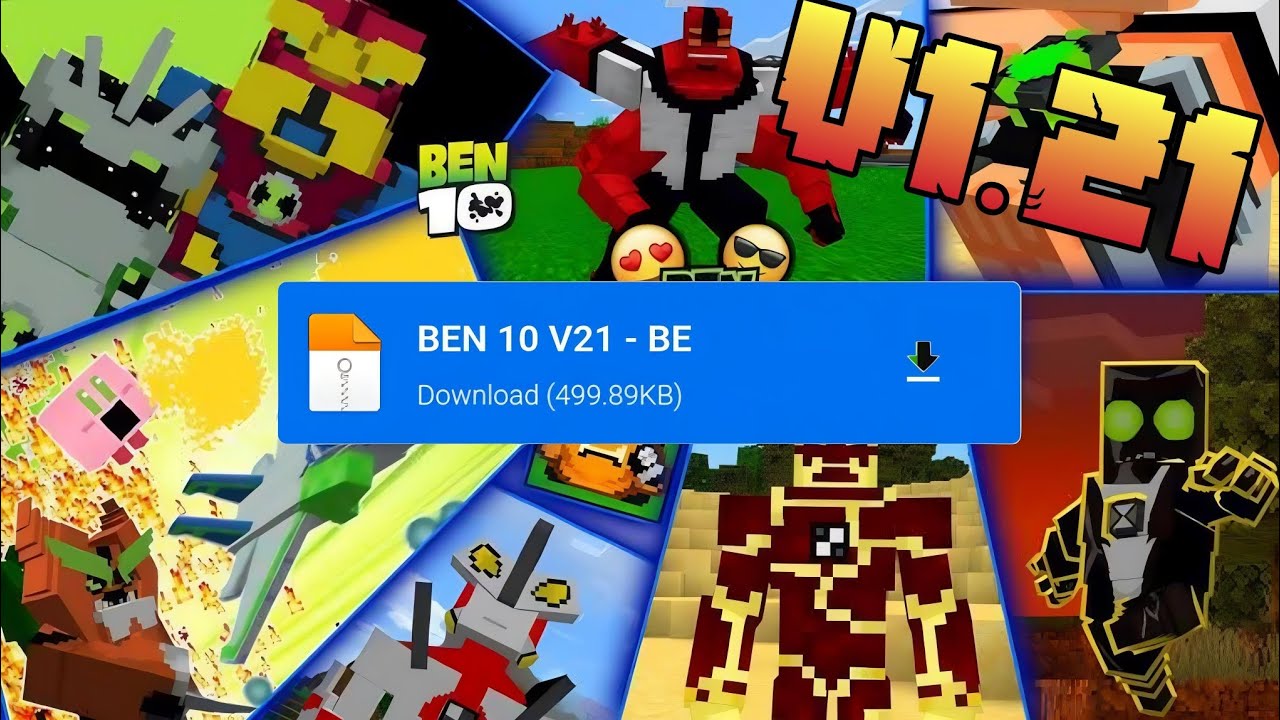 How To Download BEN 10 Mod For MCPE 1.21🔥|| BEN 10 Mod For Minecraft PE😁