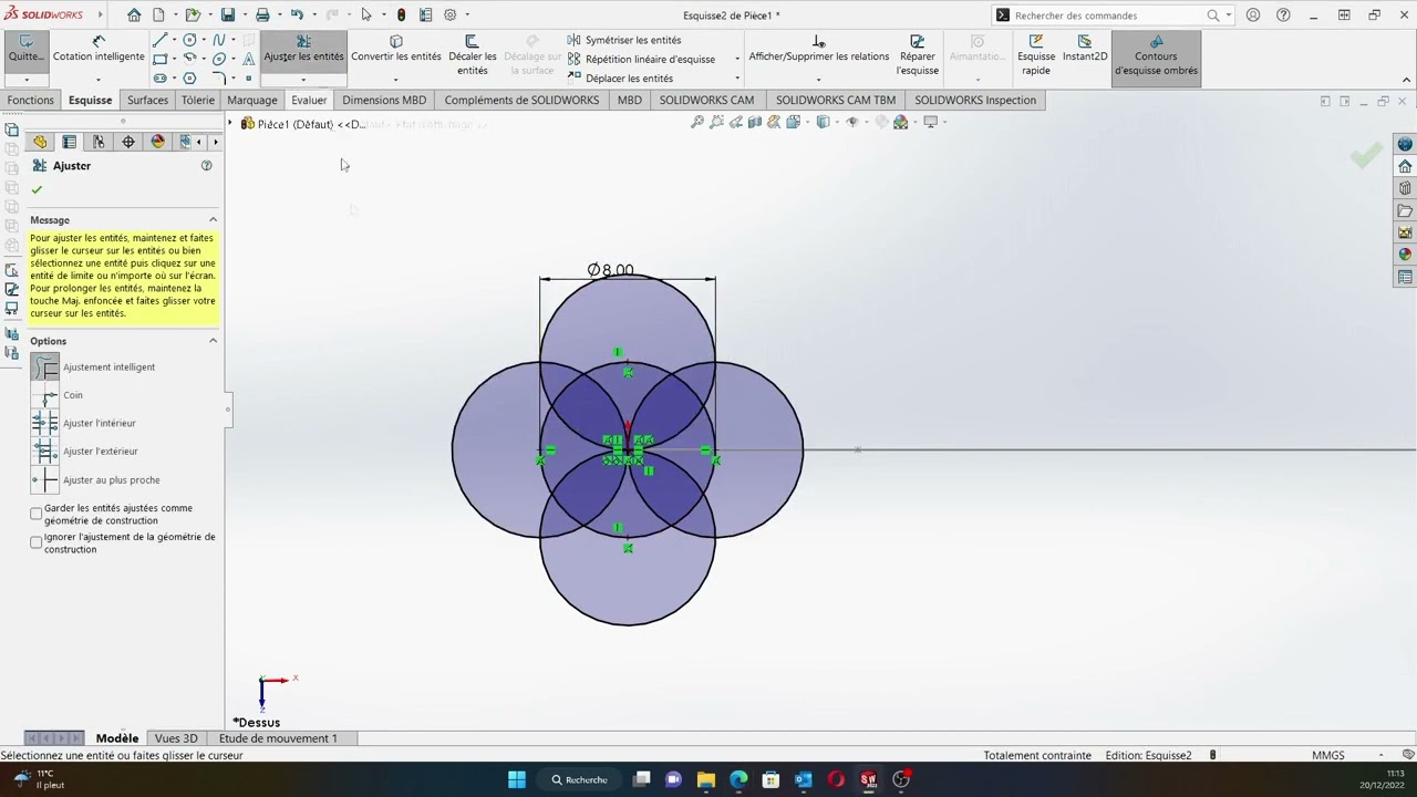 Solidworks 115   Créer une corde