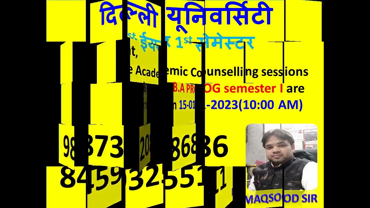 B.A PROG semester I PCP classes