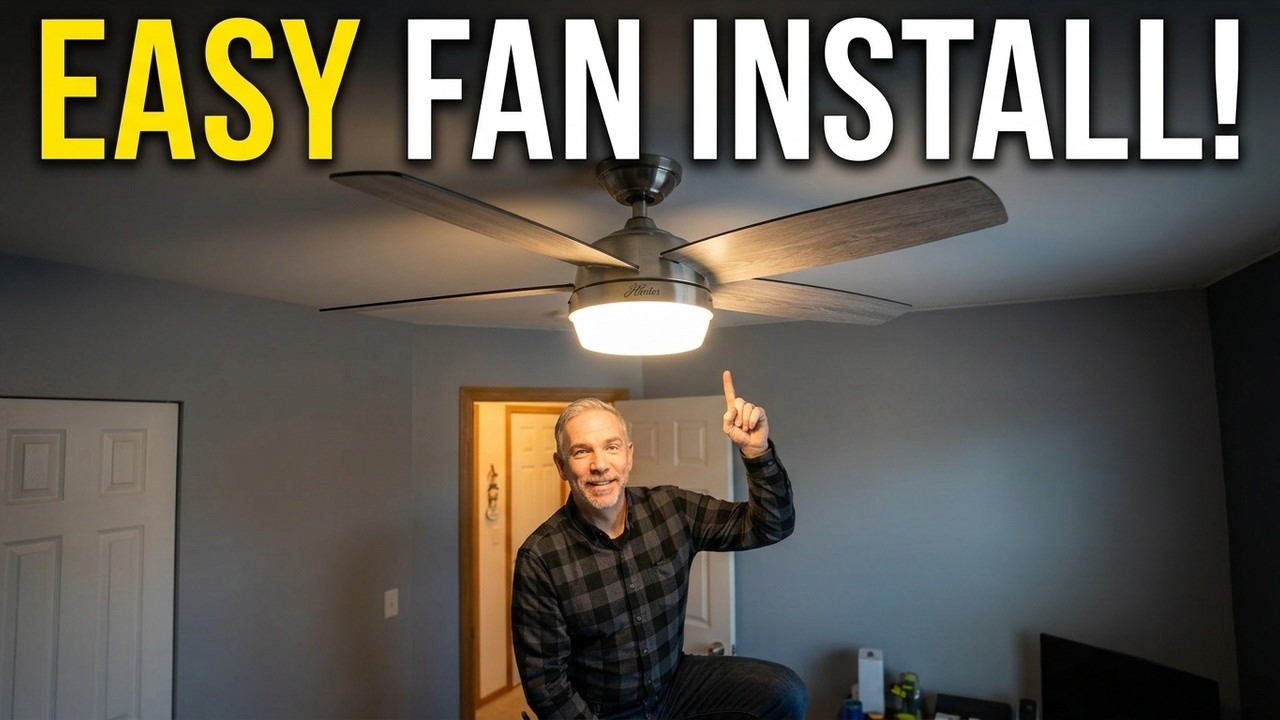 How to Install a Remote Control Ceiling Fan and Light - Hunter Low Profile