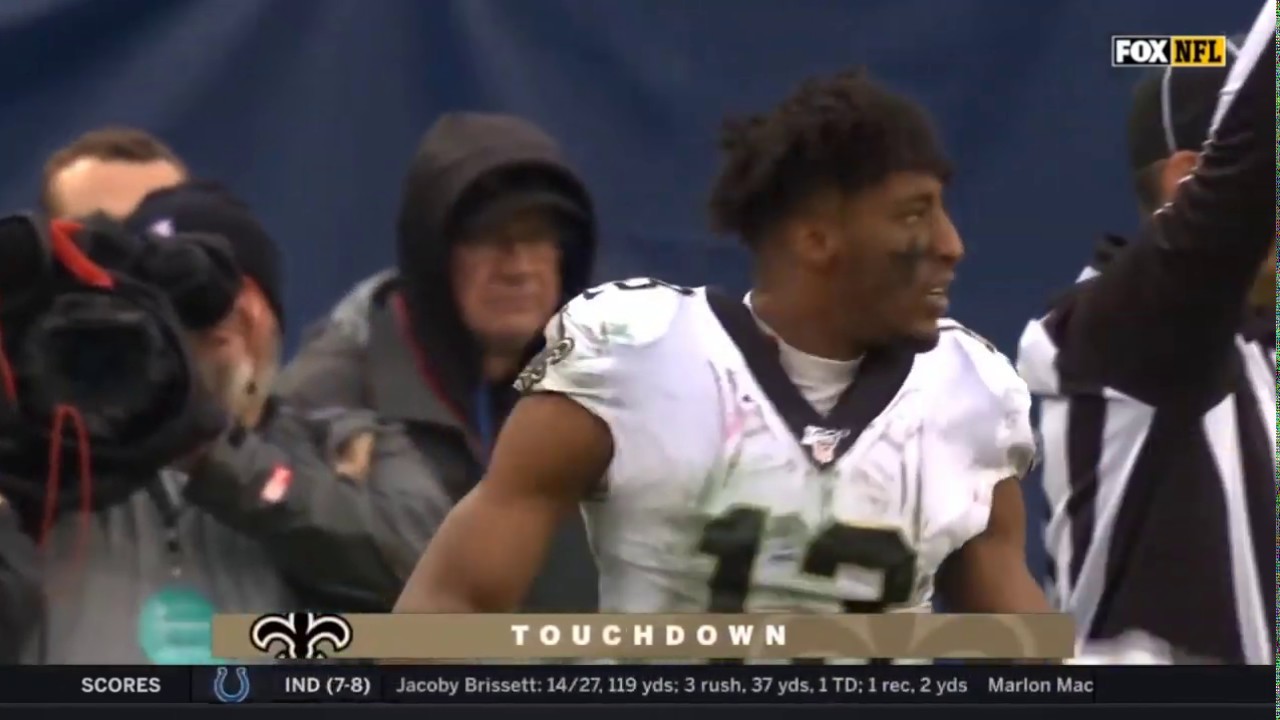 Michael Thomas BREAKS NFL RECORD (MOST CATCHES 144) AND CATCHES A TD PASS