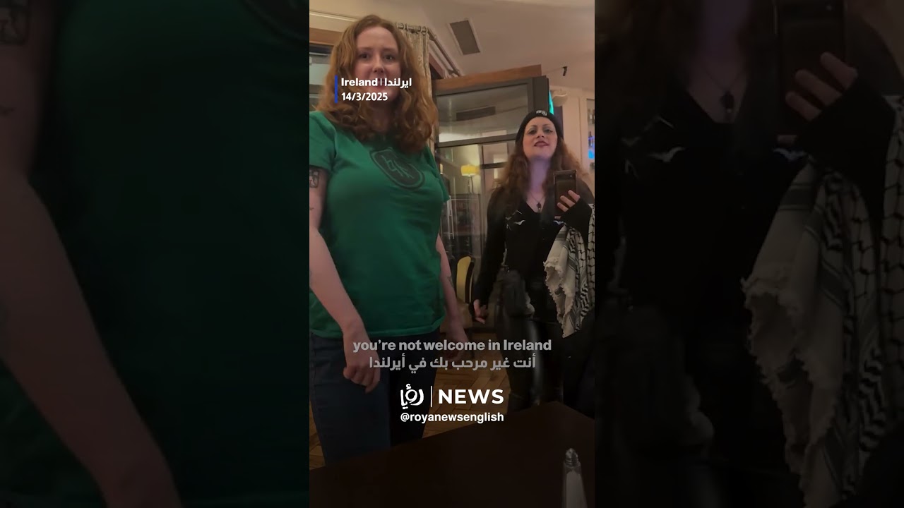Two Irish women confront “Israeli” soldier