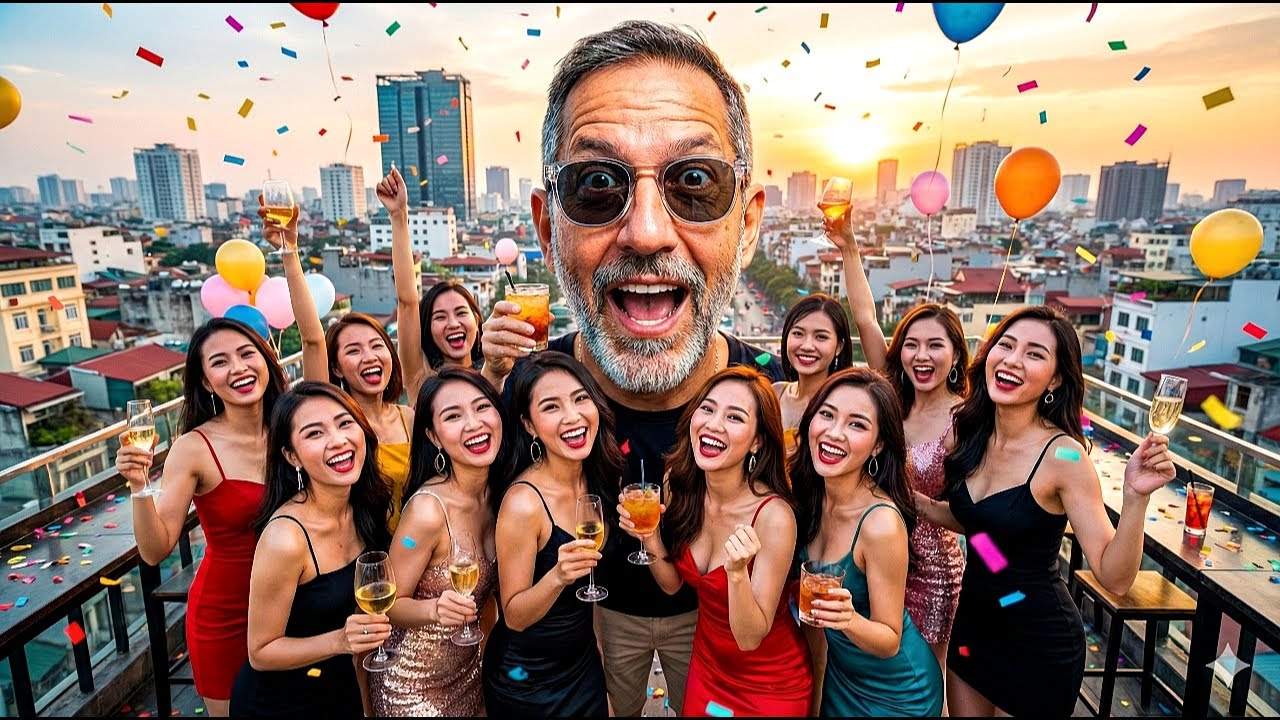 I CRASHED a LADIES ONLY Party on a Hanoi Rooftop 🇻🇳