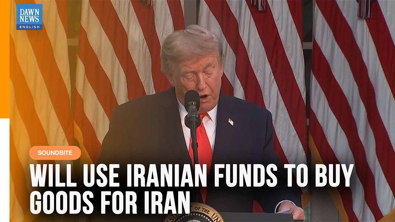 US President Trump says US will use Iranian funds to buy American wheat, soybeans and corn for Iran