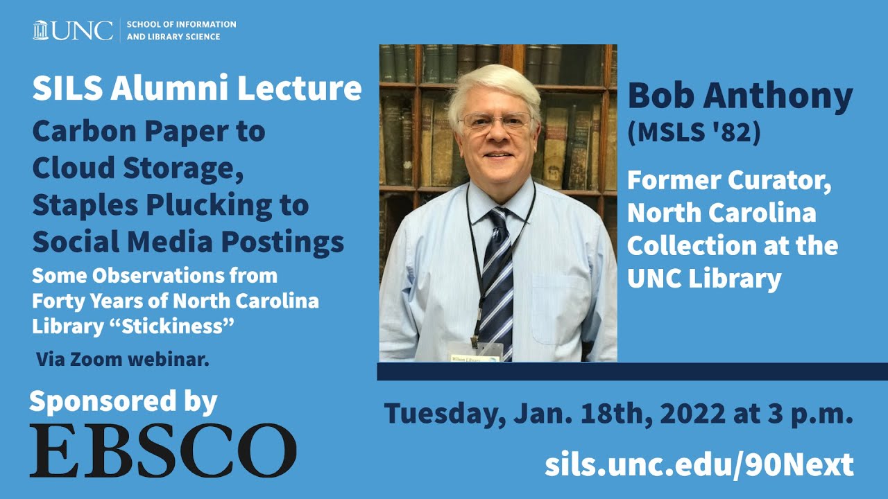 Alumni Lecture: Bob Anthony (MSLS '82)