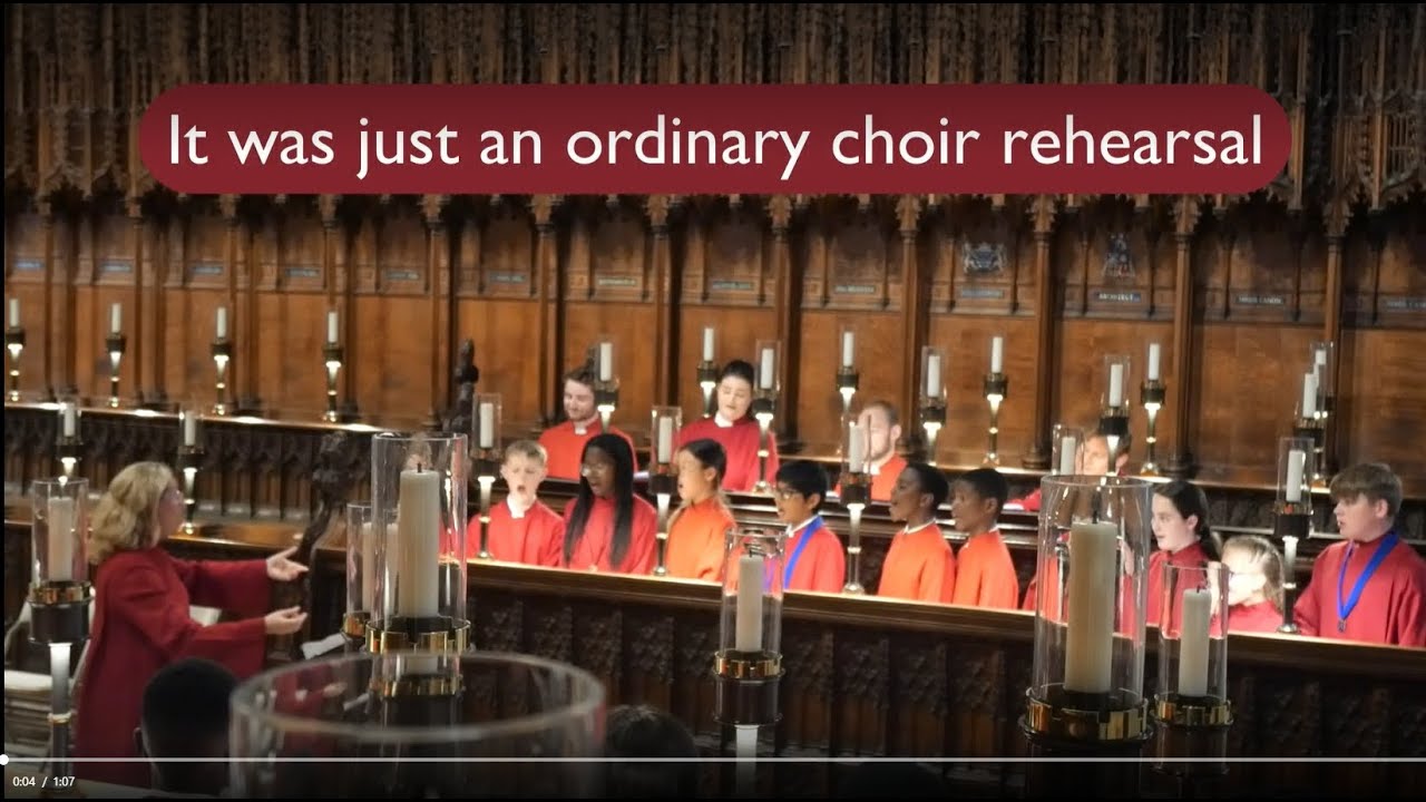 It was just an ordinary choir practice, then this happened