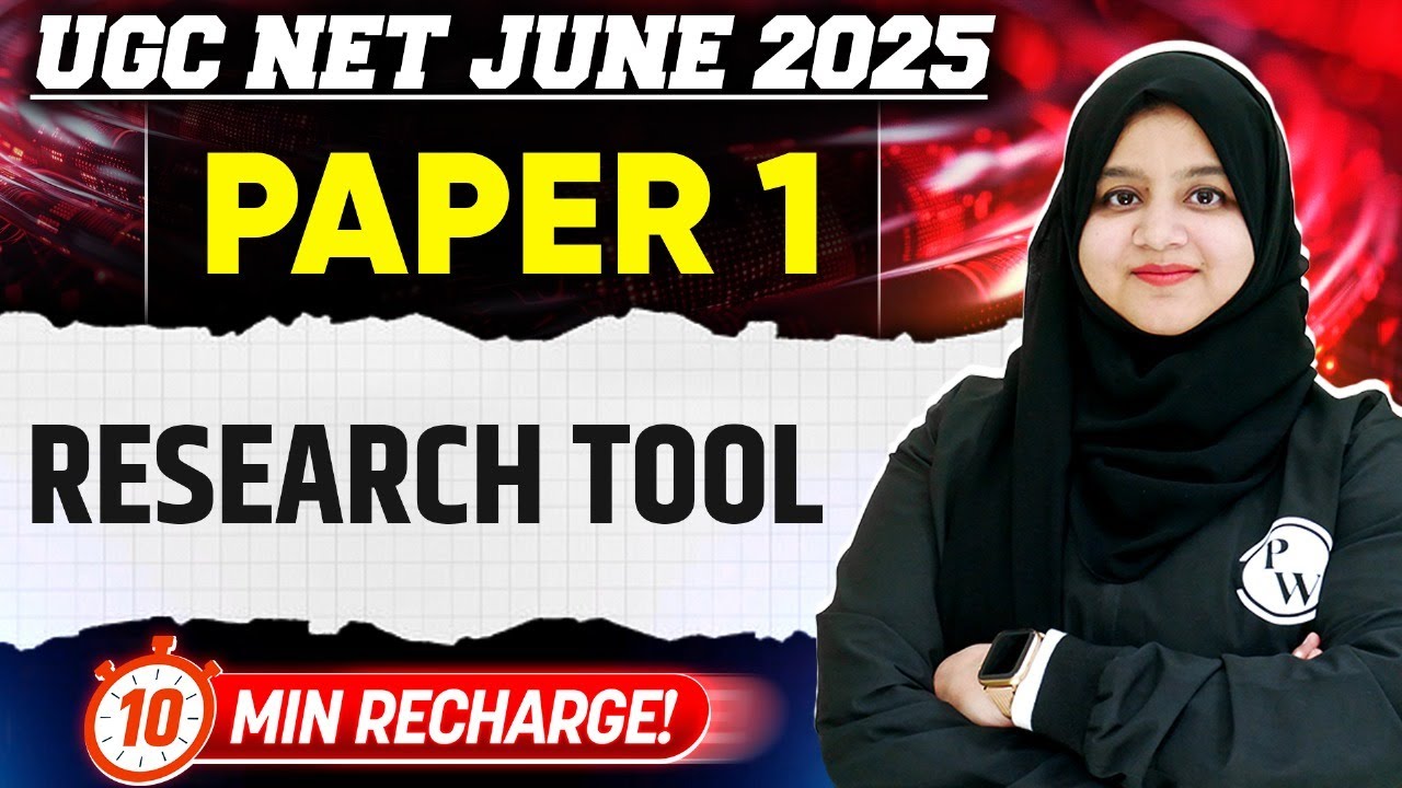 Research&nbsp;Tool | UGC NET Paper 1 2025 | 10 Min Recharge | Gulshan Ma'am