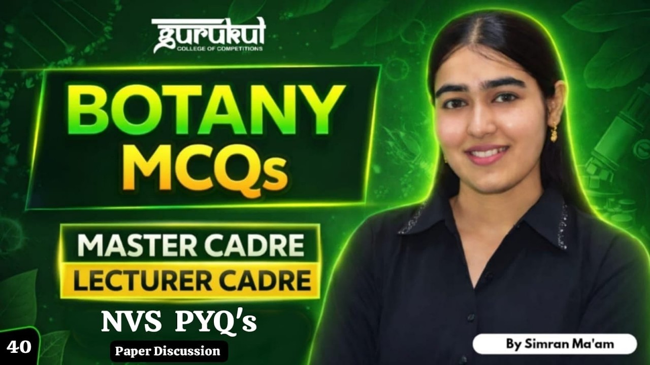 Master Cadre | Lecturer Cadre Science | Important MCQ Botany 40