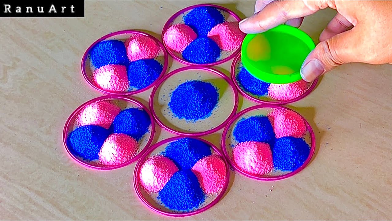 Easy Beautiful creative Rangoli/Simple Rangoli Design for festival/ Latest Festival Muggulu/RanuArt