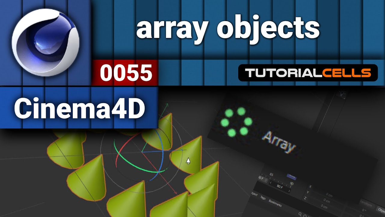 0055. array tool in cinema 4d