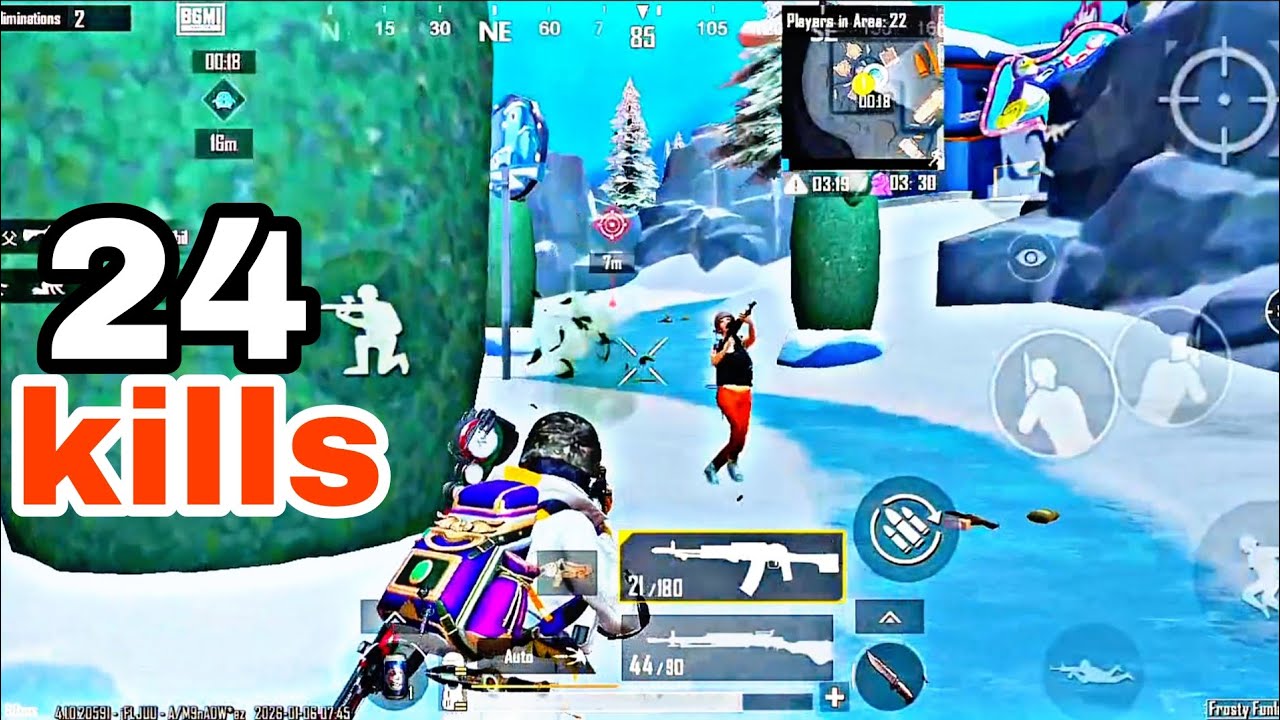24 kills 😍 I STARTED the GAME with the best LOOT of PLAYER in erangle mode 🔥 BGMI 
