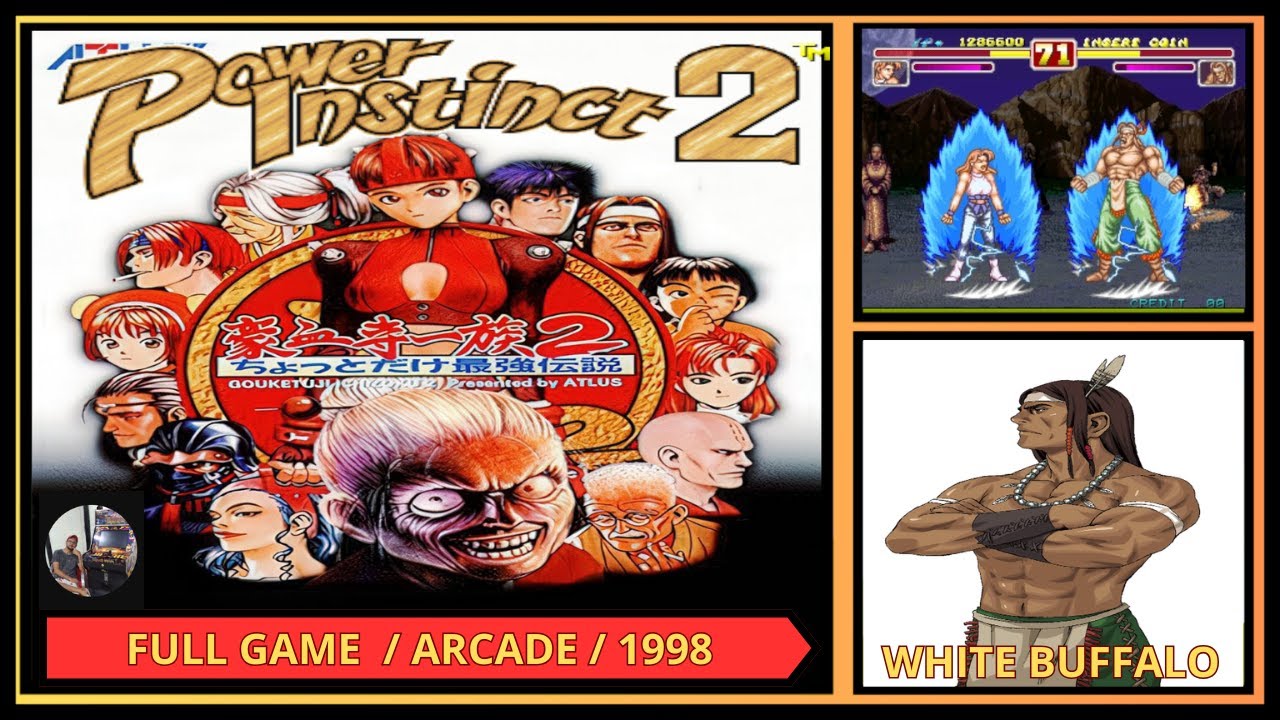 POWER INSTINC 2  - 💥WHITE BUFFALO💥 - [ ARCADE / 1994 ] - GAMEPLAY COMPLETO