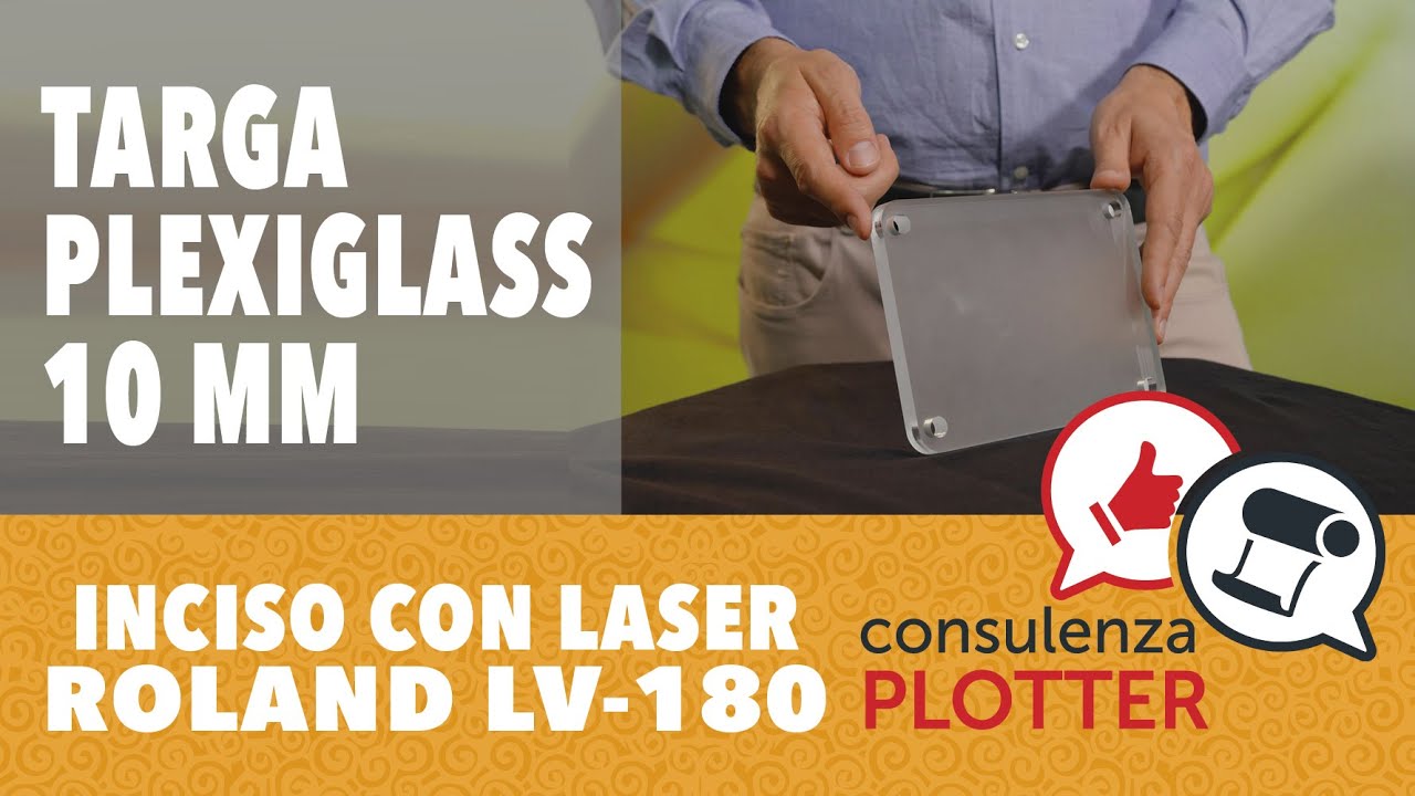Roland Lv-180 taglio plexiglass alto spessore (10 mm) con fonte laser 30 watt