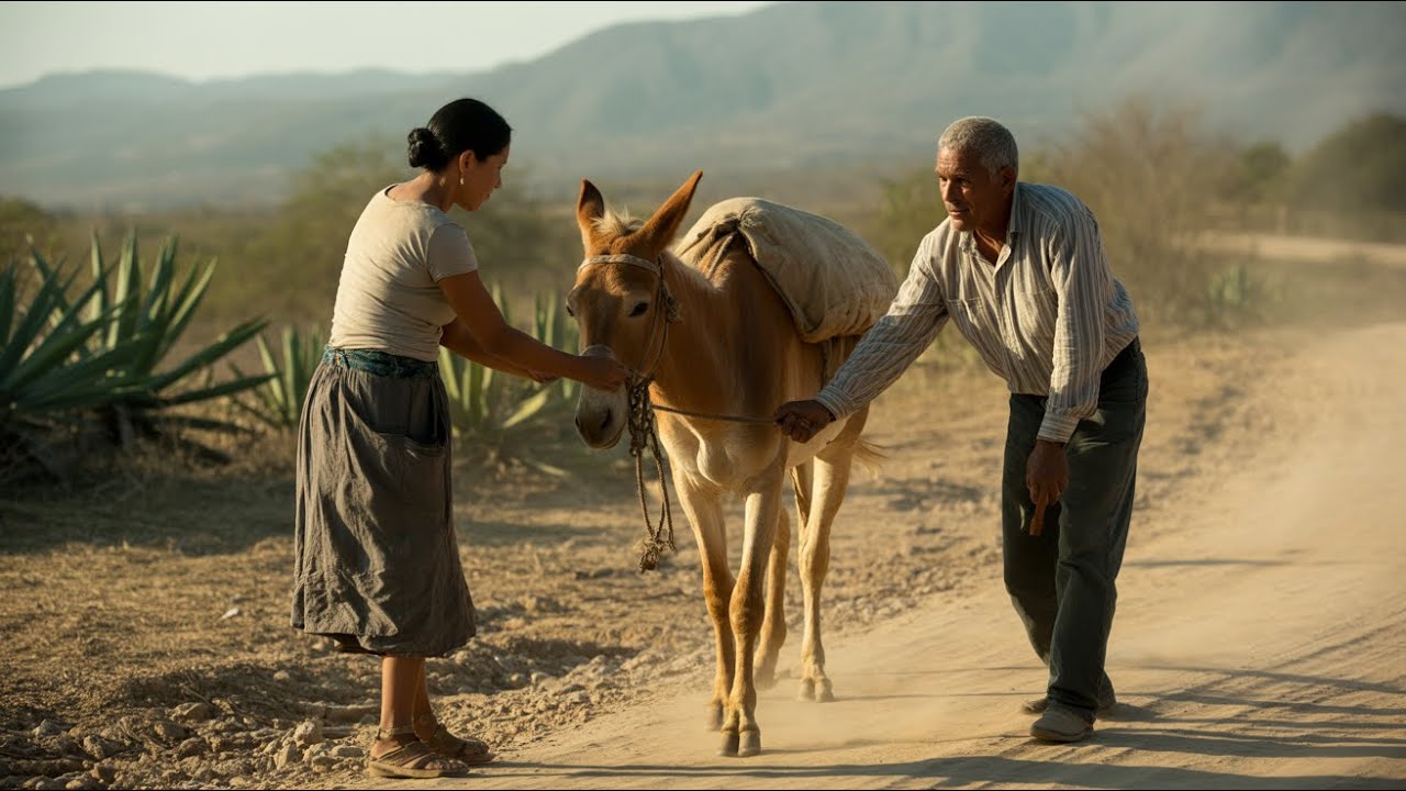 Campesina prestó su burro a un viajero exhausto… y volvió con escrituras en la mano.