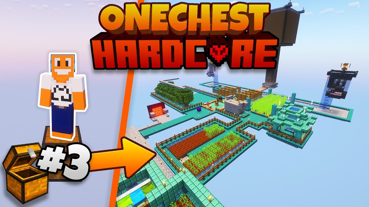 PODW&Oacute;JNA FARMA ŻELAZA na ONE CHEST w Minecraft HARDCORE #3