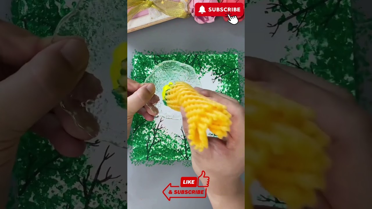 Hand Painted Nature Quick DIY Art Tutorial #HandPainting #NatureArt #QuickArtTutorial